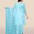 Blue embroidered organza salwar