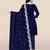 Navy-blue embroidered georgette salwar