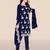 Navy-blue embroidered georgette salwar