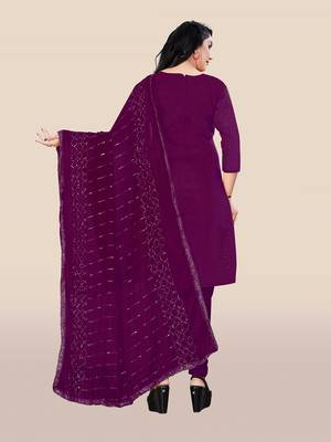 Wine embroidered chanderi salwar 2