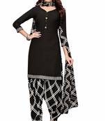 Black printed crepe salwar