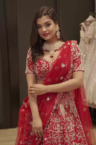 Red Lehenga And Blouse 