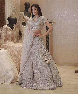 Lilac Heavenly Sequence Lehenga  3