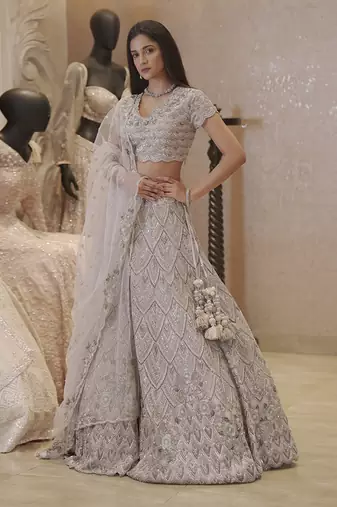 Lilac Heavenly Sequence Lehenga 