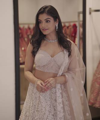 Blush Pink Net Lehenga 4