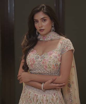 Ivory Hand Embellished Lehenga and Blouse 3