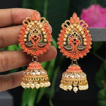 Orange jhumkas 2