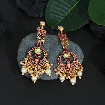 Maroon danglers-drops 1