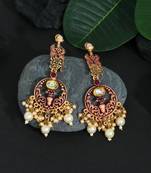 Maroon danglers-drops