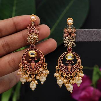 Maroon danglers-drops 2