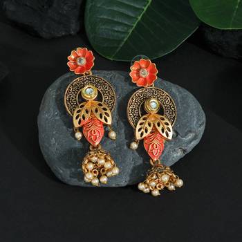 Orange jhumkas 1