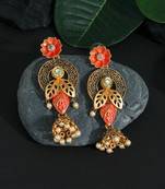 Orange jhumkas