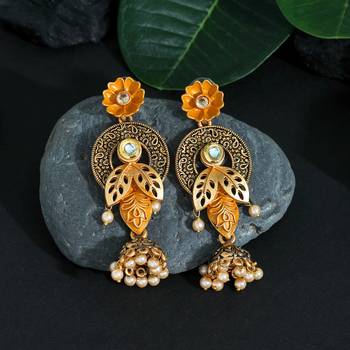 Yellow jhumkas 1