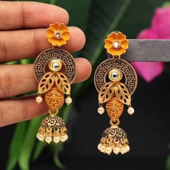 Yellow jhumkas 2