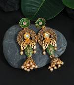 Green jhumkas