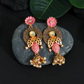 Pink jhumkas 1