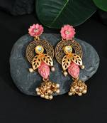 Pink jhumkas