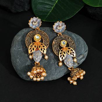 Grey jhumkas 1