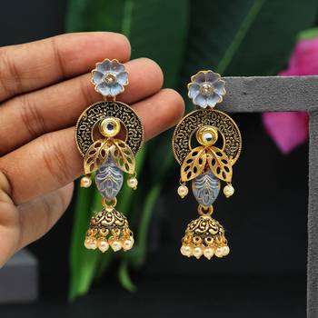 Grey jhumkas 2
