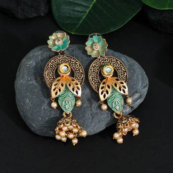 Green jhumkas 1
