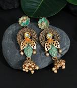 Green jhumkas