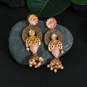 Pink jhumkas 1
