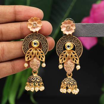 Pink jhumkas 2