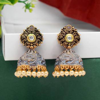 Grey jhumkas 1