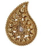 Over-sized gold mango shaped finger ring