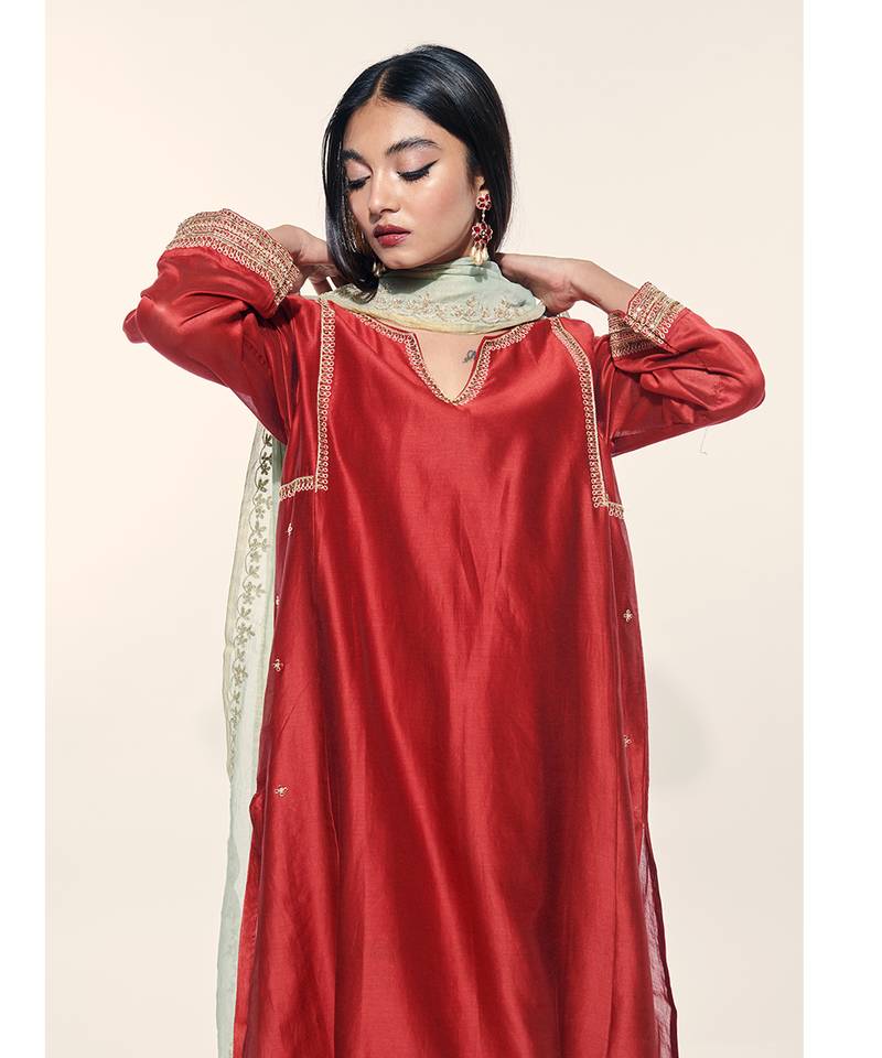 Mehran Set - Maroon