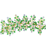 Green crystal hair-accessories