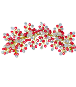 Red crystal hair-accessories