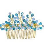 Blue crystal hair-accessories