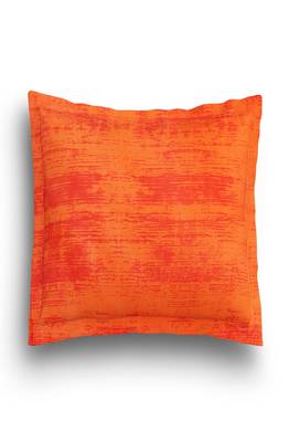 SEJ by Nisha Gupta Abstract Orange Cotton California King Bedsheet Set 4