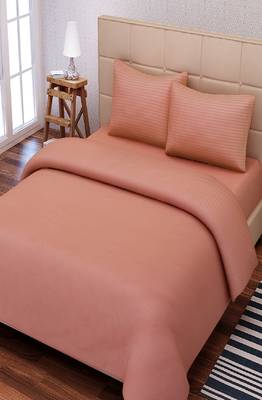 SEJ by Nisha Gupta Orange Cotton California King Bedsheet Set 2