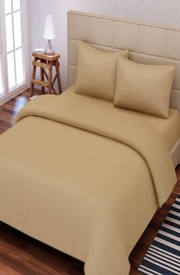 SEJ by Nisha Gupta Beige Cotton California King Bedsheet Set 1