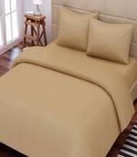 SEJ by Nisha Gupta Beige Cotton California King Bedsheet Set