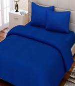 SEJ by Nisha Gupta Navy  Cotton California King Bedsheet Set