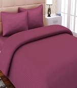 SEJ by Nisha Gupta Burgundy Cotton California King Bedsheet Set