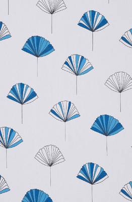 SEJ by Nisha Gupta Abstract Blue Cotton Double Bedsheet Set 4