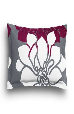 SEJ by Nisha Gupta Floral Grey Cotton Double Bedsheet Set 3