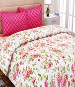 SEJ by Nisha Gupta Floral Pink Cotton Double Bedsheet Set