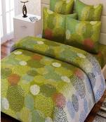 SEJ by Nisha Gupta Green Cotton Double Bedsheet Set