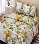 SEJ by Nisha Gupta Brown Cotton Double Bedsheet Set