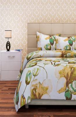 SEJ by Nisha Gupta Brown Cotton Double Bedsheet Set 2