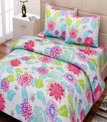 SEJ by Nisha Gupta Pink Cotton Double Bedsheet Set