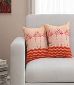 SEJ by Nisha Gupta Abstract Premium 16 by 16 cushion covers (Set of 2)