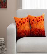 SEJ by Nisha Gupta Floral Premium 16 by 16 cushion covers (Set of 2)