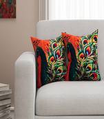 SEJ by Nisha Gupta Abstract Premium 16 by 16 cushion covers (Set of 2)