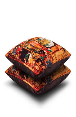 SEJ by Nisha Gupta Mughal Premium 16 by 16 cushion covers (Set of 2) 2